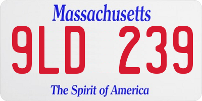 MA license plate 9LD239