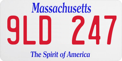 MA license plate 9LD247