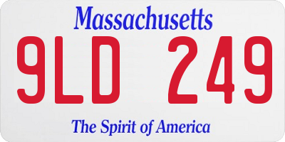 MA license plate 9LD249
