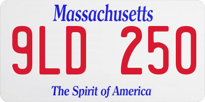 MA license plate 9LD250