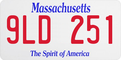 MA license plate 9LD251