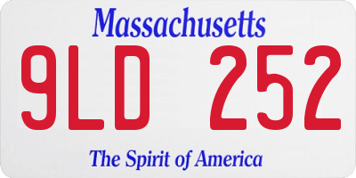 MA license plate 9LD252