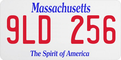 MA license plate 9LD256
