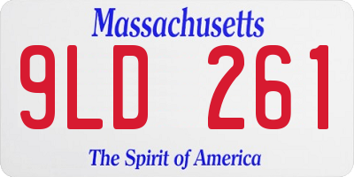 MA license plate 9LD261