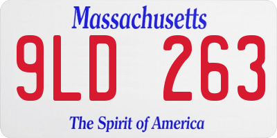 MA license plate 9LD263