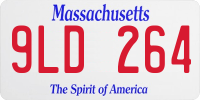 MA license plate 9LD264