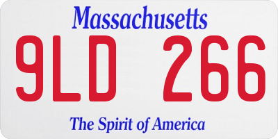 MA license plate 9LD266