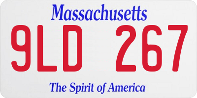 MA license plate 9LD267