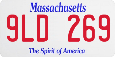 MA license plate 9LD269