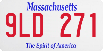 MA license plate 9LD271
