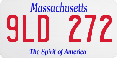 MA license plate 9LD272