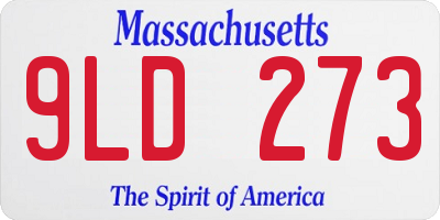 MA license plate 9LD273