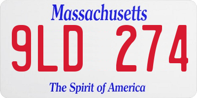MA license plate 9LD274