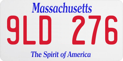 MA license plate 9LD276