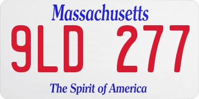 MA license plate 9LD277