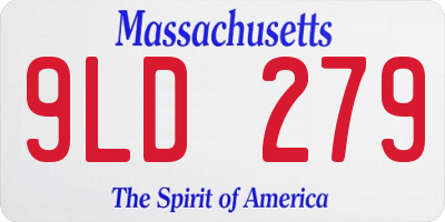 MA license plate 9LD279