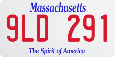MA license plate 9LD291