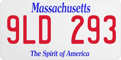 MA license plate 9LD293