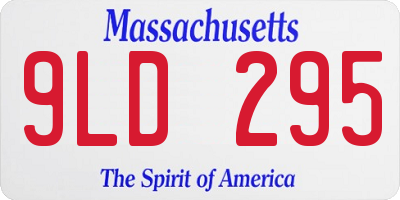 MA license plate 9LD295