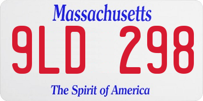 MA license plate 9LD298