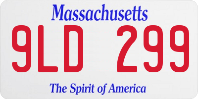 MA license plate 9LD299