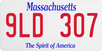 MA license plate 9LD307