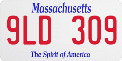 MA license plate 9LD309