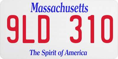MA license plate 9LD310