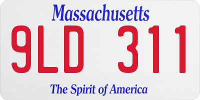 MA license plate 9LD311