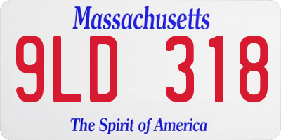 MA license plate 9LD318