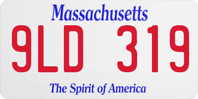 MA license plate 9LD319