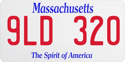 MA license plate 9LD320