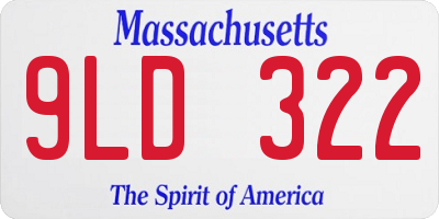 MA license plate 9LD322