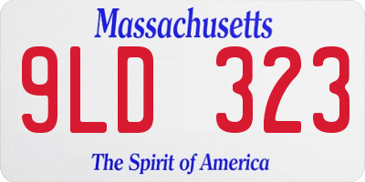 MA license plate 9LD323