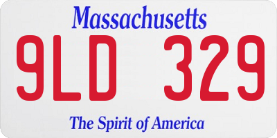 MA license plate 9LD329
