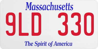 MA license plate 9LD330