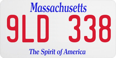 MA license plate 9LD338