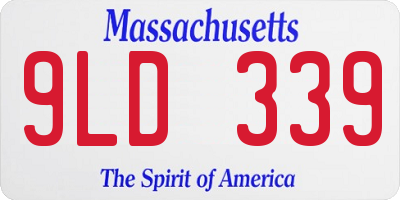 MA license plate 9LD339