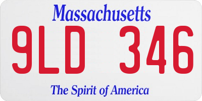 MA license plate 9LD346