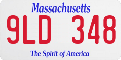 MA license plate 9LD348