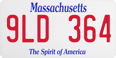 MA license plate 9LD364