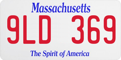 MA license plate 9LD369
