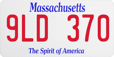 MA license plate 9LD370