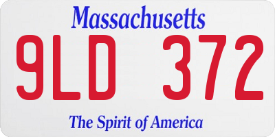 MA license plate 9LD372