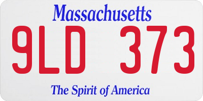 MA license plate 9LD373