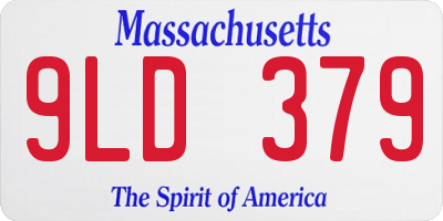 MA license plate 9LD379