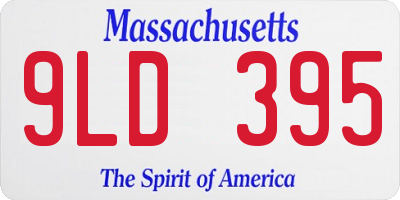 MA license plate 9LD395