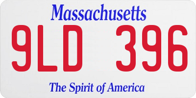 MA license plate 9LD396