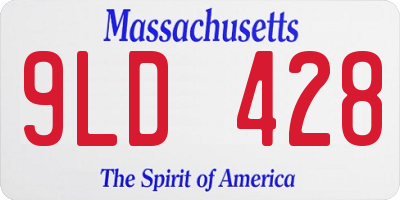 MA license plate 9LD428