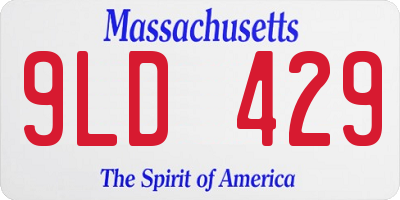 MA license plate 9LD429